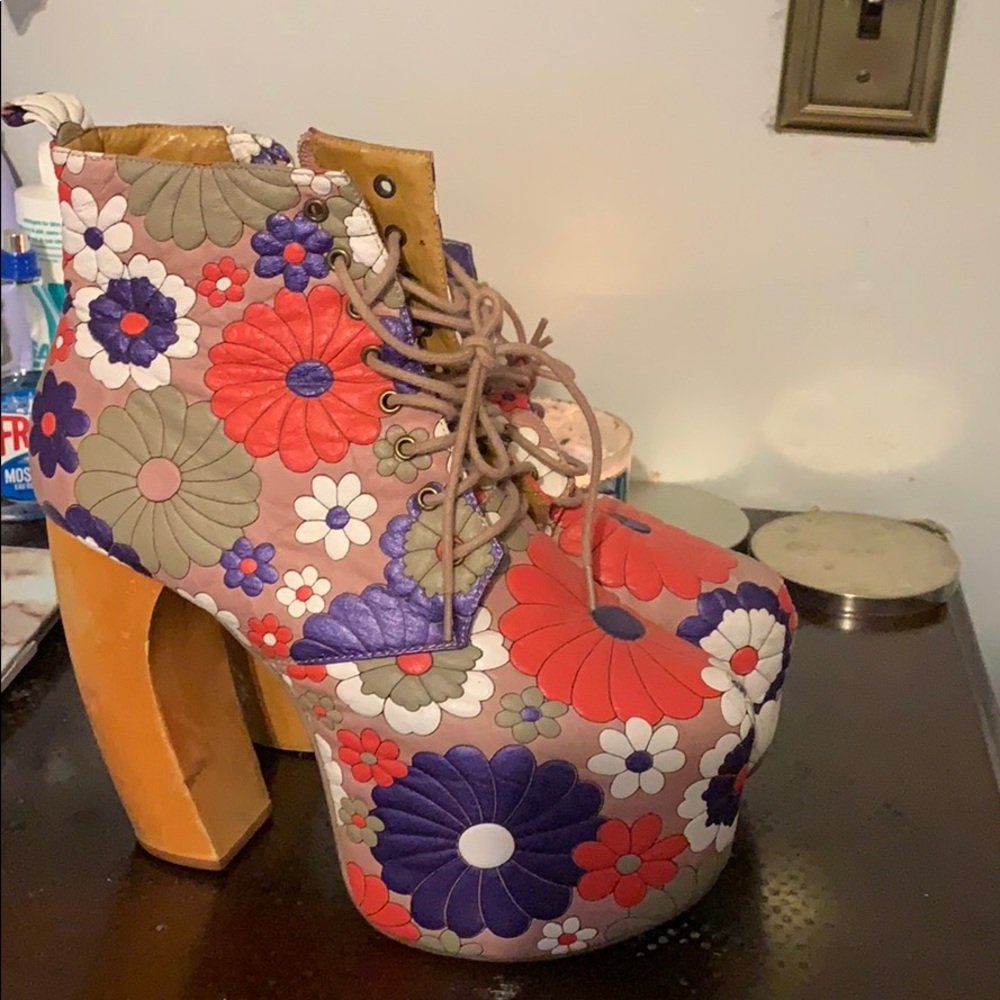 Jeffrey Campbell flower power boots